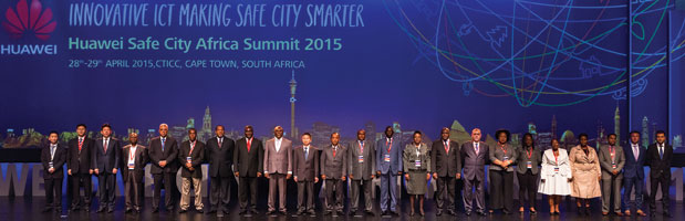 Huawei welcomes VIPs from various countries to the Safe Cities Africa Summit.